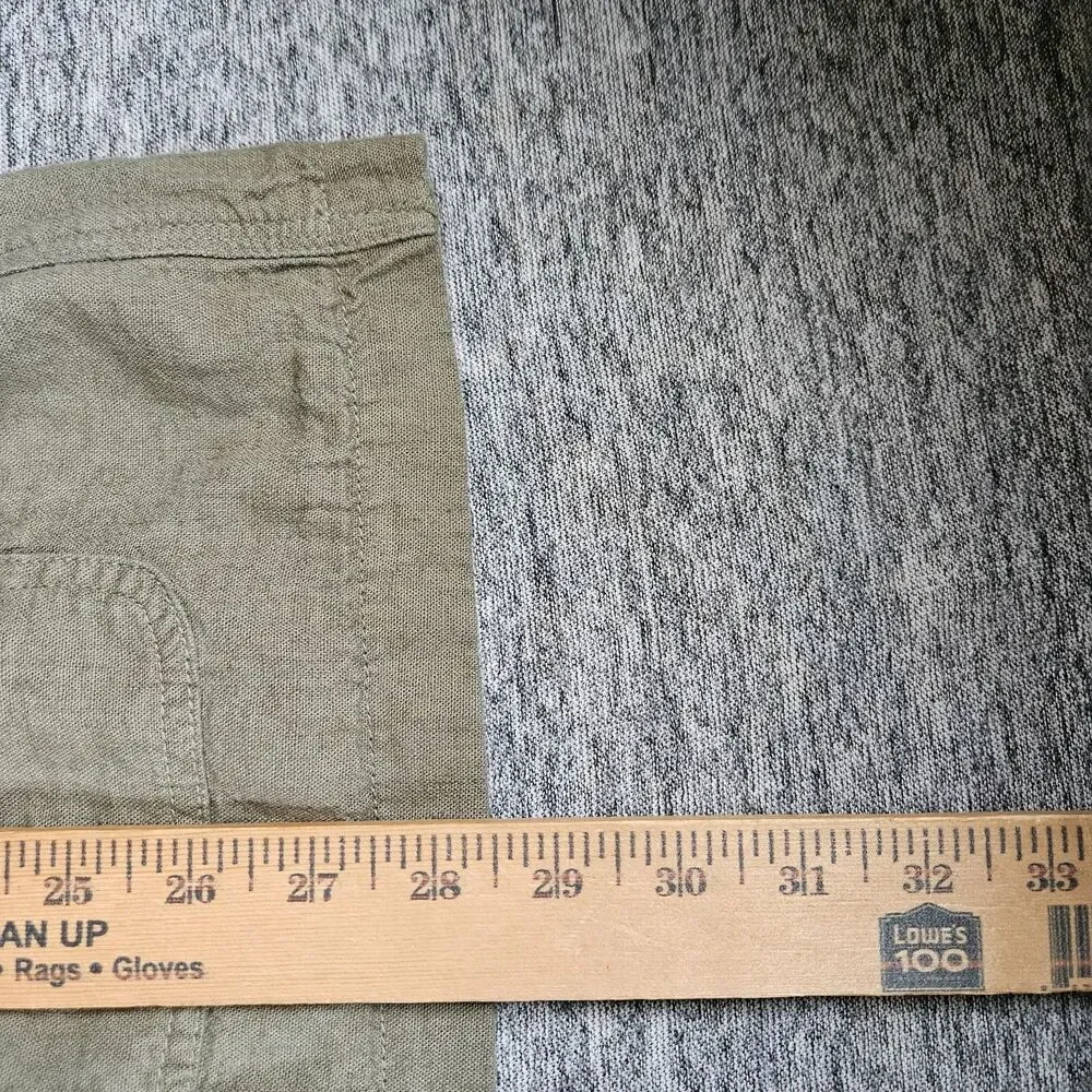 Banana Republic Linen Blend Chore Jacket Men's Large Olive Green Workwear